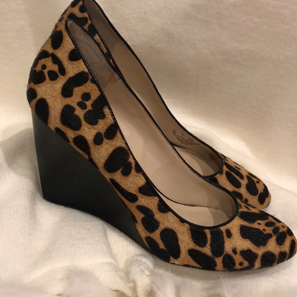 NWOT Franco Sarto Calf Hair Wedges - Picture 4 of 6
